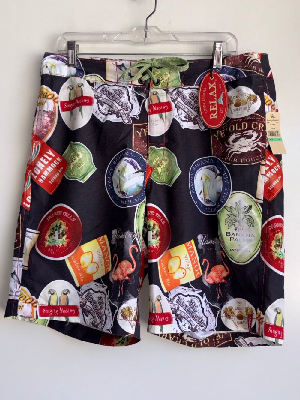 NWT Tommy Bahama Swim Board Shorts Beer Ale Size 34